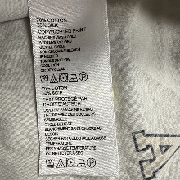 Tommy Bahama Men’s West Point Cotton Silk Shirt Large White Short Sleeve Button - Picture 6 of 7